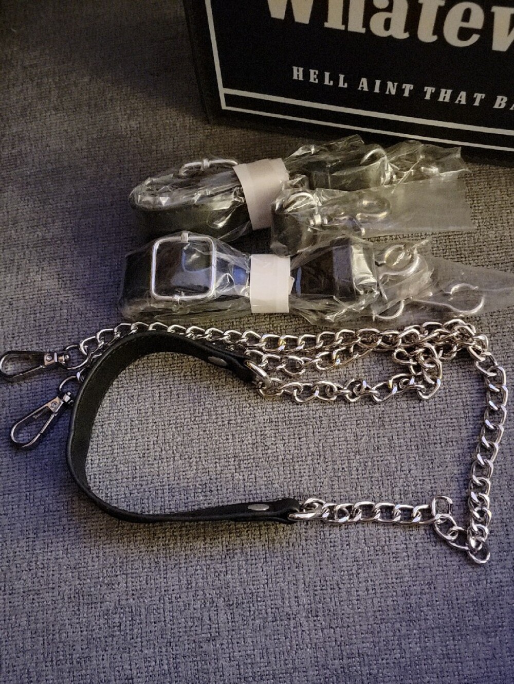 Killstar Black & White 'Whatever' Cigarette Pack Convertible Backpack - Picture 6 of 7